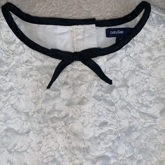 Gap 2 White Floral Dress EUC Short Sleeves Lined - Picture 3 of 13